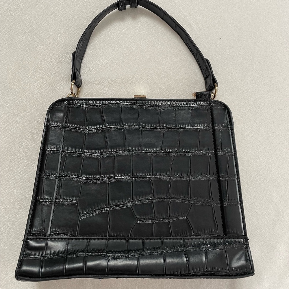 Snakeskin Black retro purse